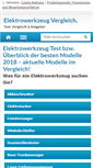 Mobile Screenshot of elektrowerkzeug-vergleich.de